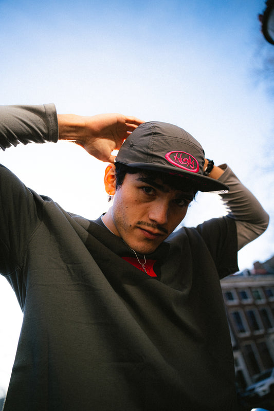 Gray Five-Panel Cap