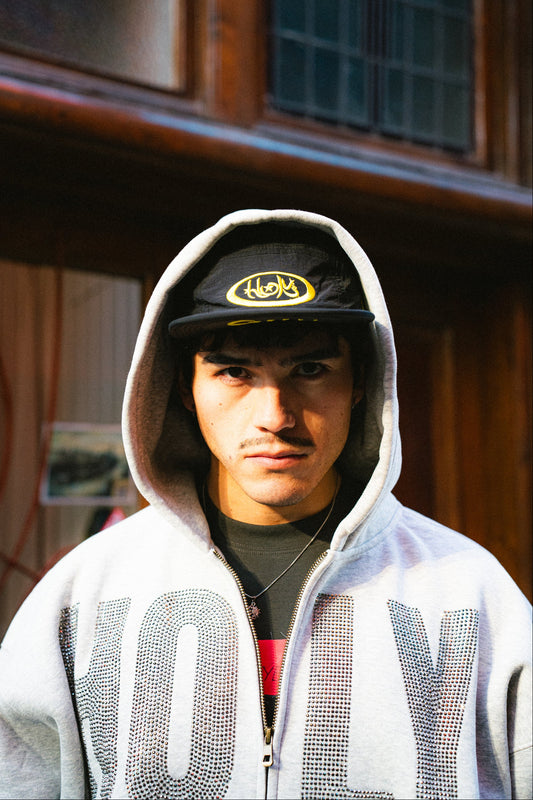 Black Five-Panel Cap